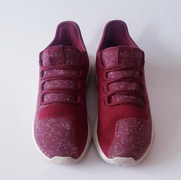 ADIDAS Burgundy Originals Tubular Shadow Athletic Running Shoe Sneakers - Picture 3 of 13